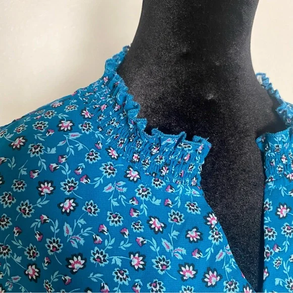 Time and Tru Blue A-line Long Sleeve Dress - Picture 9 of 12